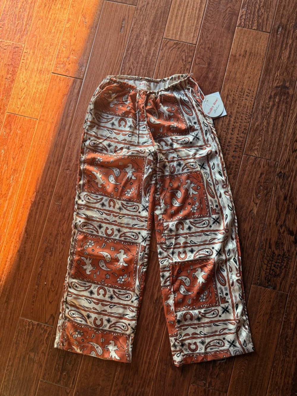 Silky Rust Paisley women’s Lounge Pants